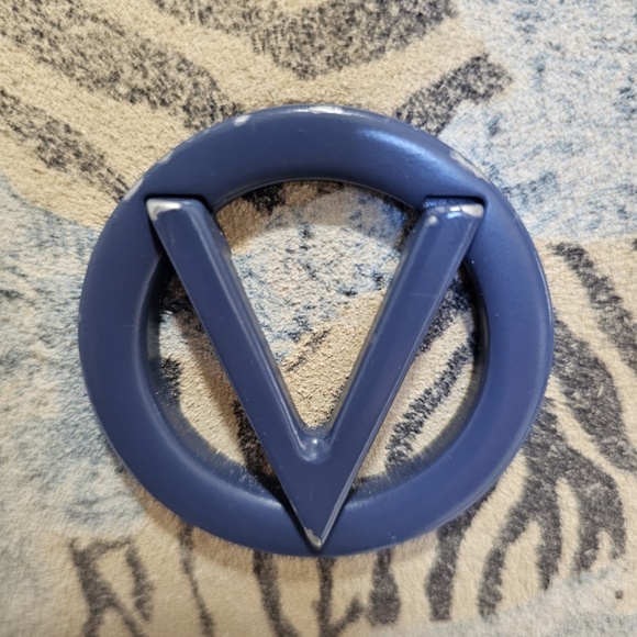 Valentino By Mario Valentino Luisa Blue Denim Zebra Large Leather Handbag Purse - Picture 3 of 16